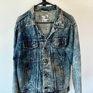 Dusted Denim "Made in the Shade" trucker acid wash denim jacket
